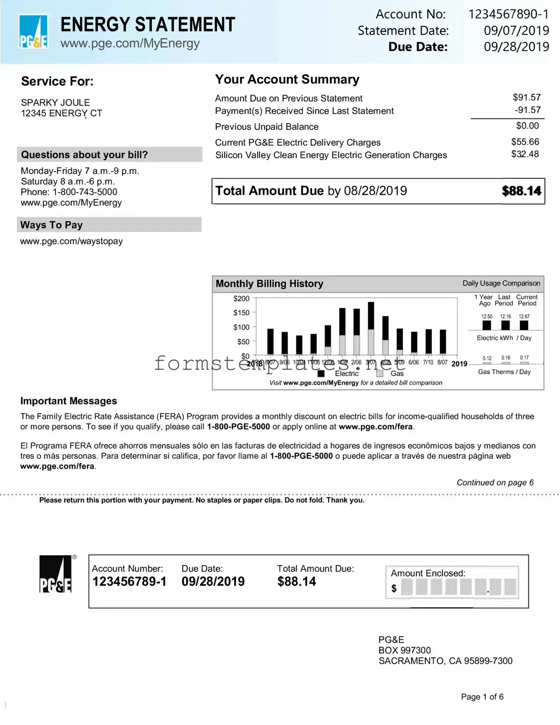 Free Utility Bill Template